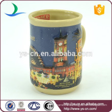 YScc0016-01 Nacht Gebäude Muster Keramik Großhandel Tassen zum Verkauf